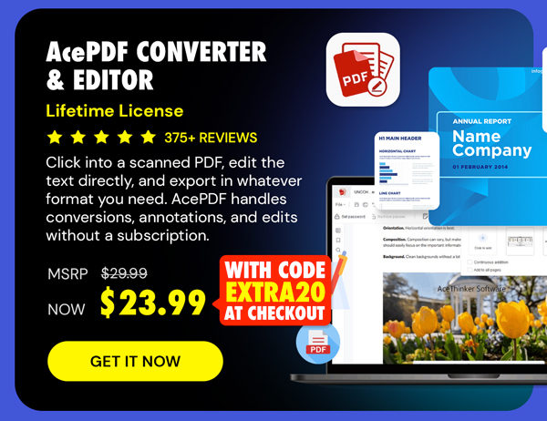 AcePDF Converter & Editor: Lifetime License