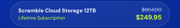 Scramble Cloud Storage Lifetime Subscription (12TB)