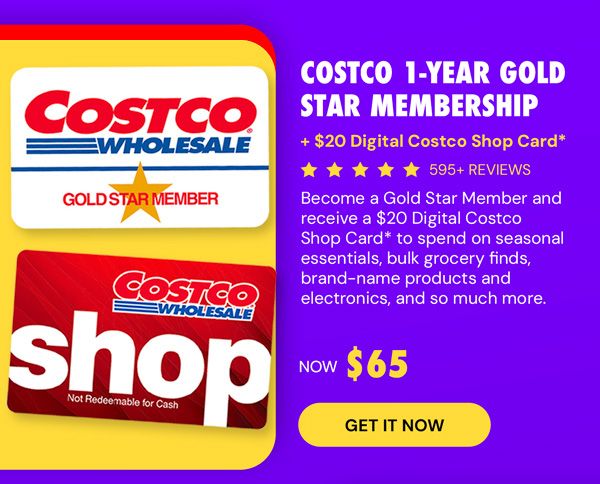 Costco 1-Year Gold Star Membership + $20 Digital Costco Shop Card