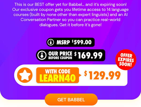 Babbel Language Learning: Lifetime Subscription (All Languages)