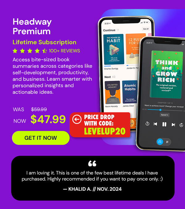 Headway Premium: Lifetime Subscription