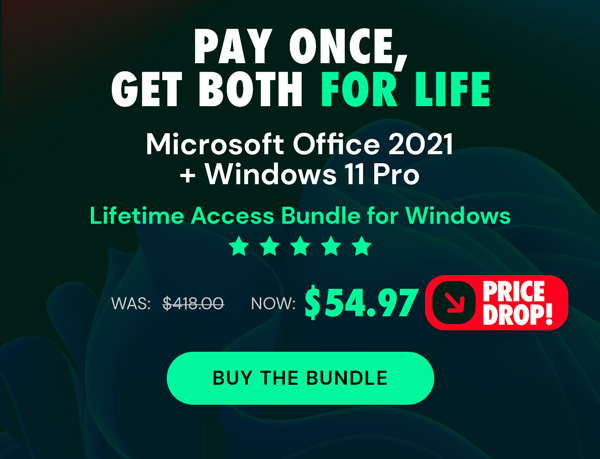 The Ultimate Microsoft Office Professional 2021 for Windows: Lifetime License + Windows 11 Pro Bundle