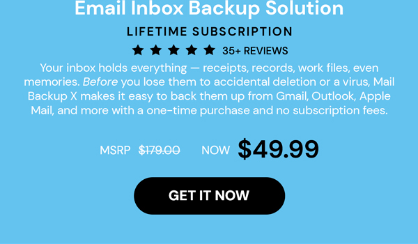 Mail Backup X Individual Edition