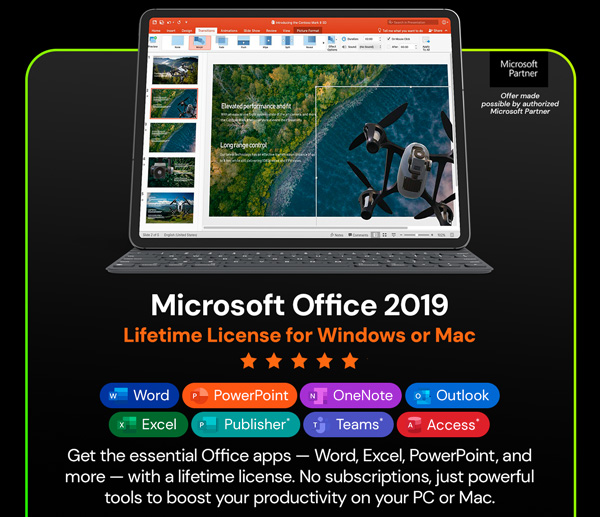 Microsoft Office 2019 for Windows or Mac