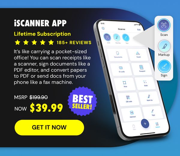 iScanner App: Lifetime Subscription