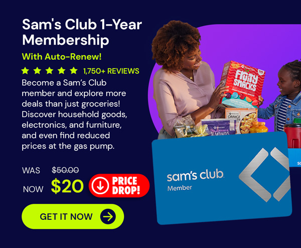 Sam's Club 1-Year Membership with Auto-Renew!