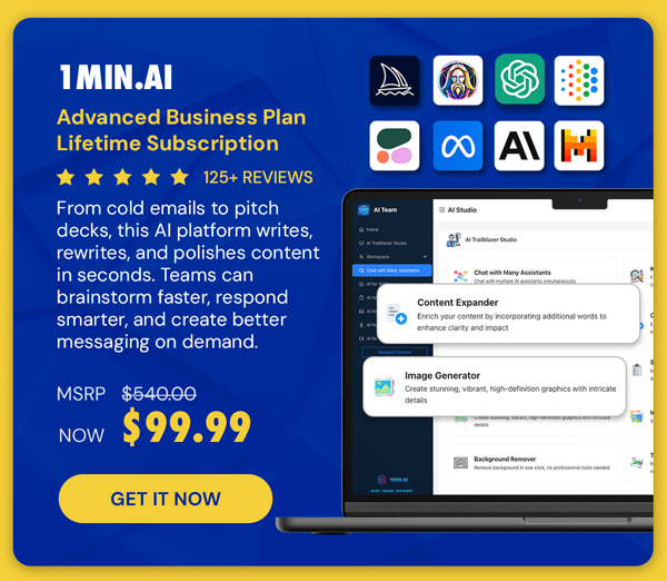 1minAI Advanced Business Plan Lifetime Subscription