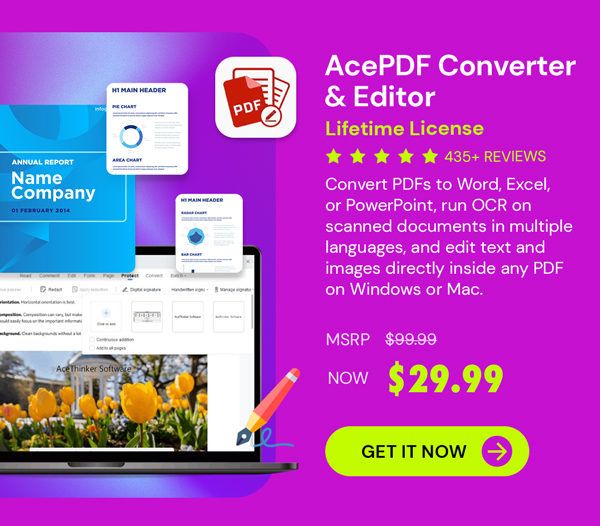 AcePDF Converter & Editor: Lifetime License