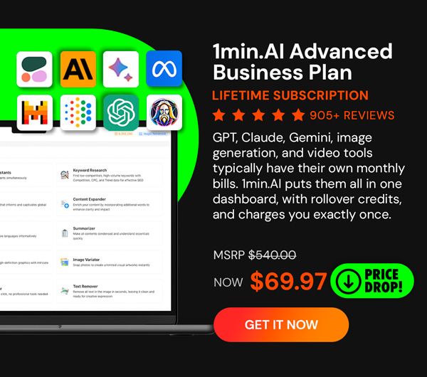 1minAI Advanced Business Plan Lifetime Subscription