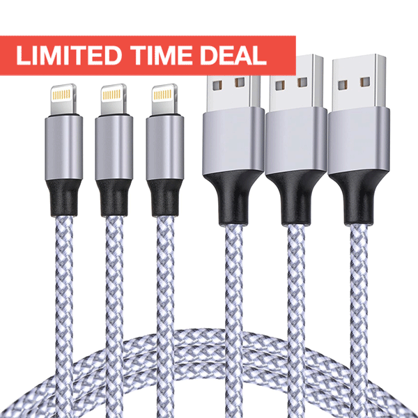 6' Lightning Cable Chargers (3-Pack)