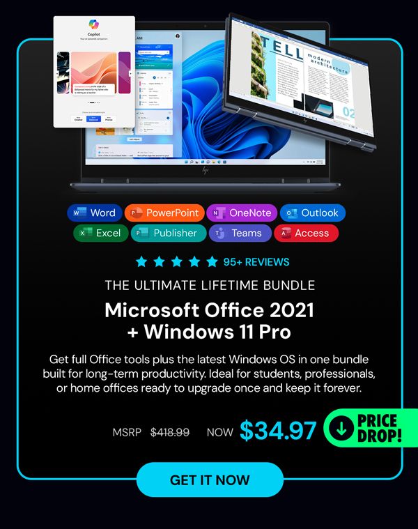 The Ultimate Microsoft Office Professional 2021 for Windows: Lifetime License + Windows 11 Pro Bundle