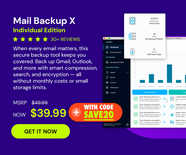 Mail Backup X Individual Edition