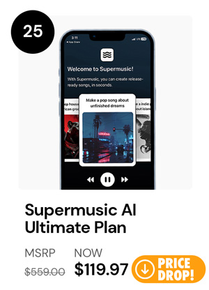 Supermusic AI Ultimate Plan: Lifetime Subscriptions