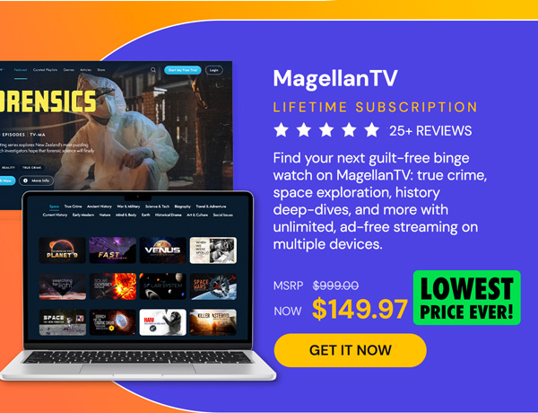 MagellanTV Documentary Streaming Service: Lifetime Subscription