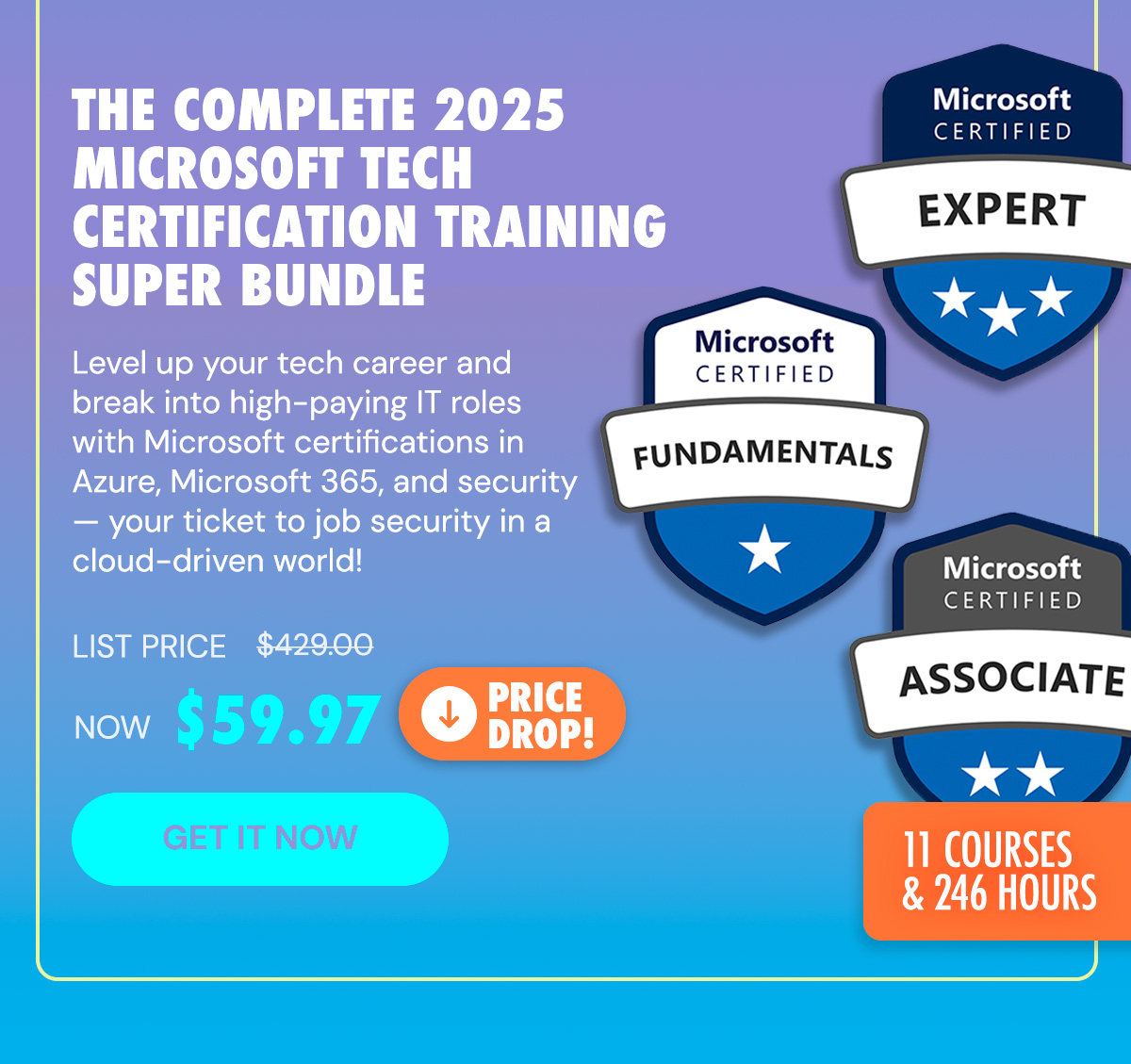 The Complete 2025 Microsoft Tech Certification Training Super Bundle
