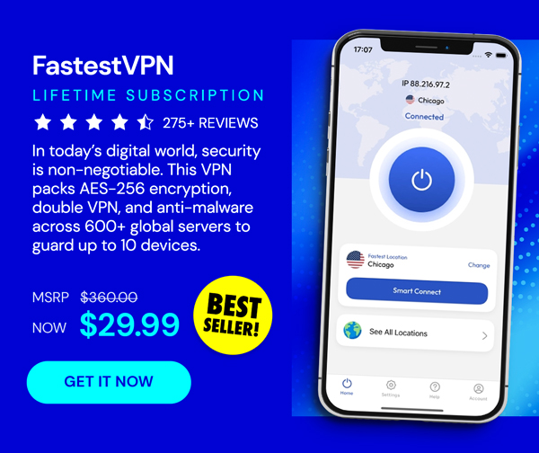 FastestVPN: Lifetime Subscription (10 Devices)