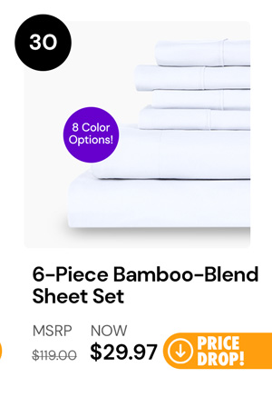 6-Piece Bamboo-Blend Comfort Luxury Sheet Set