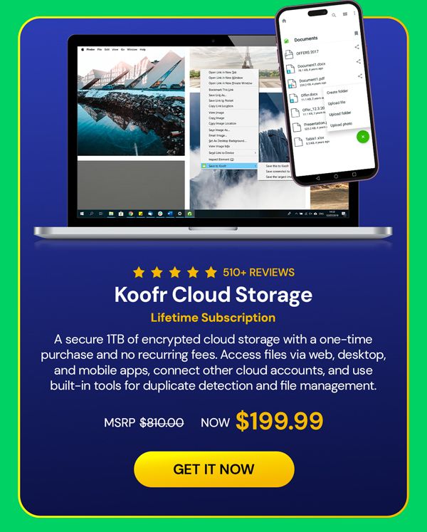 Koofr Cloud Storage: Lifetime Subscription (1TB)