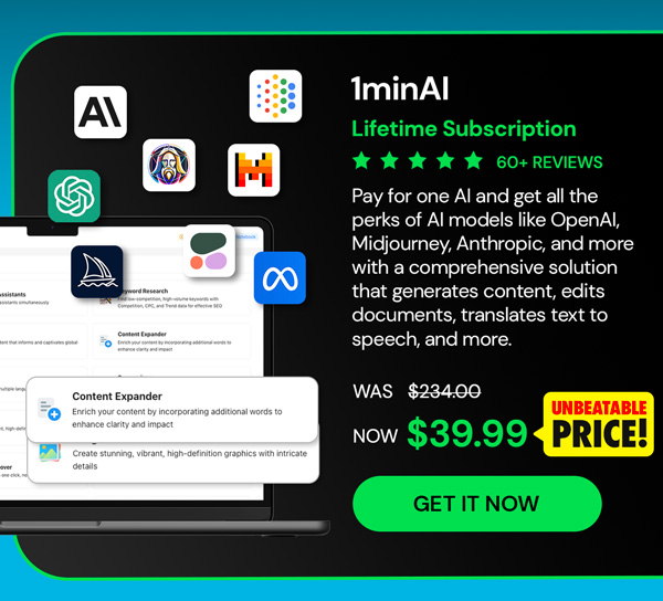 1minAI: Lifetime Subscription