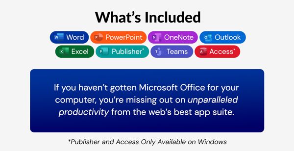 Microsoft Officel 2021 for Windows or Mac: Lifetime License
