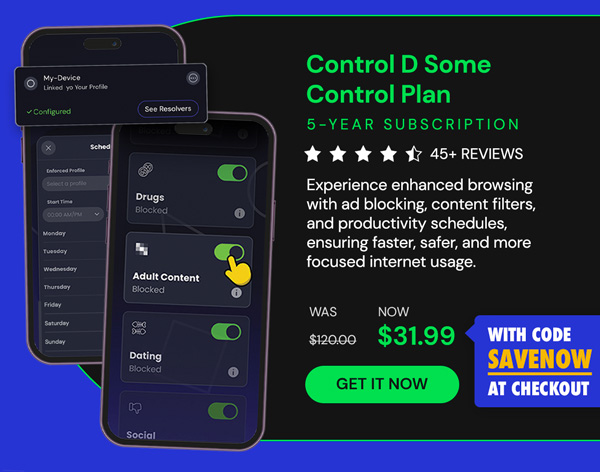 Control D Some Control Plan: 5-Yr Subscription