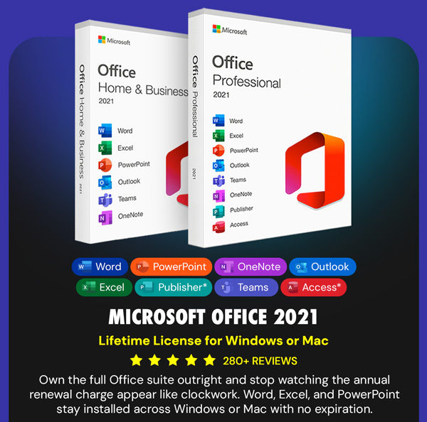 Microsoft Office Professional 2021 for Windows: Lifetime License