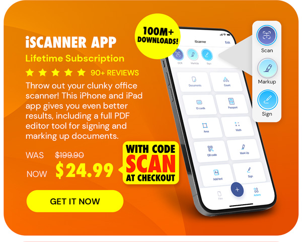 iScanner App: Lifetime Subscription
