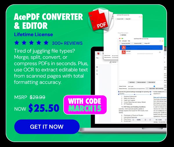 AcePDF Converter & Editor: Lifetime License