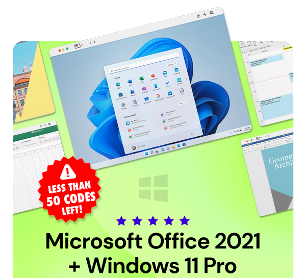 The Ultimate Microsoft Office Professional 2021 for Windows: Lifetime License + Windows 11 Pro Bundle