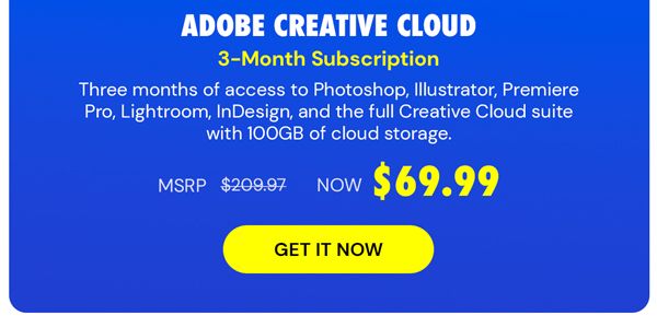 Adobe Creative Cloud Pro: 3-Month Subscription Key