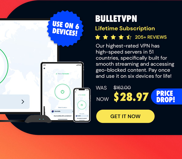 BulletVPN: Lifetime Subscription