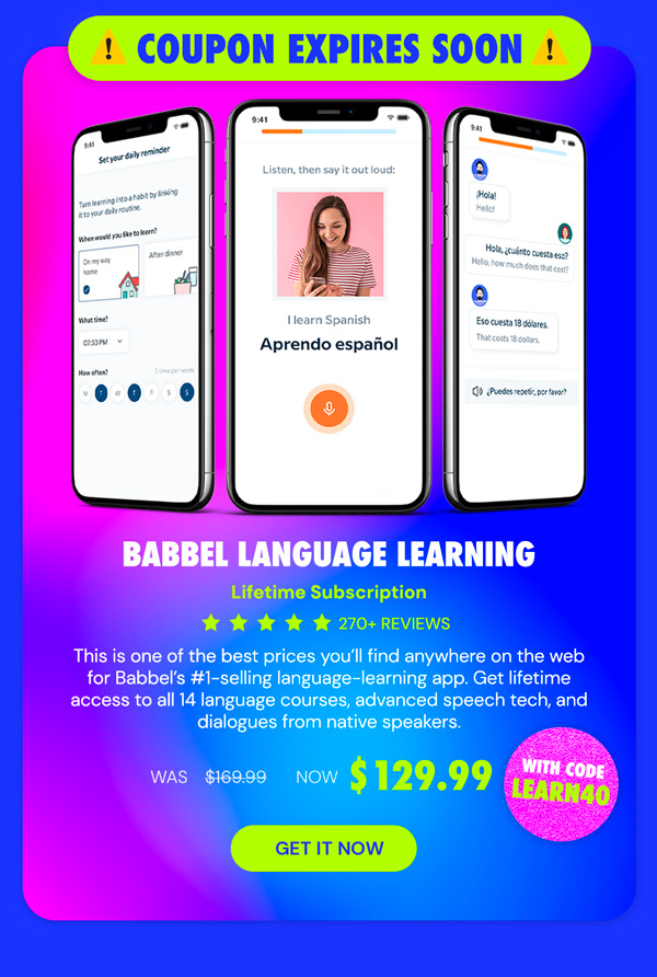 Babbel Language Learning: Lifetime Subscription (All Languages)