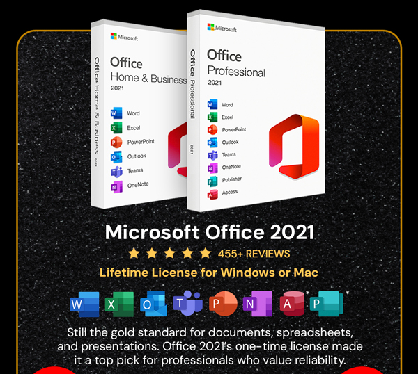 Microsoft Office 2021 for Windows or Mac: Lifetime License