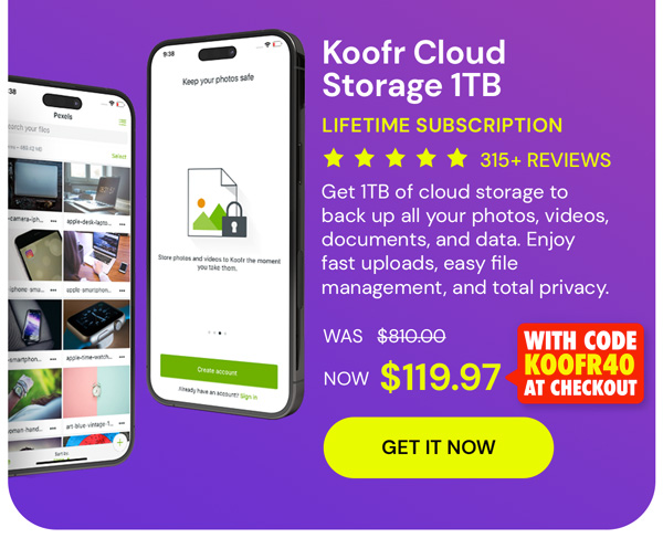 Koofr Cloud Storage: Lifetime Subscription (1TB)