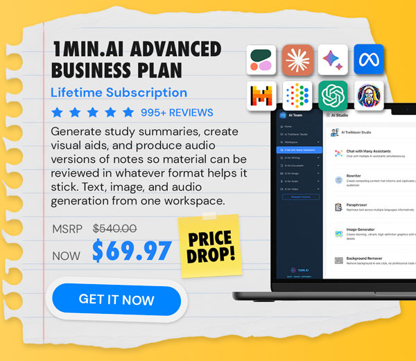 1minAI Advanced Business Plan Lifetime Subscription