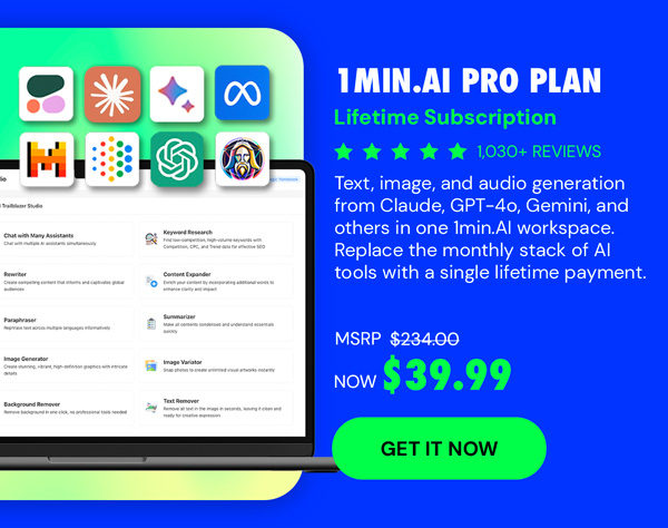 1minAI: Lifetime Subscription