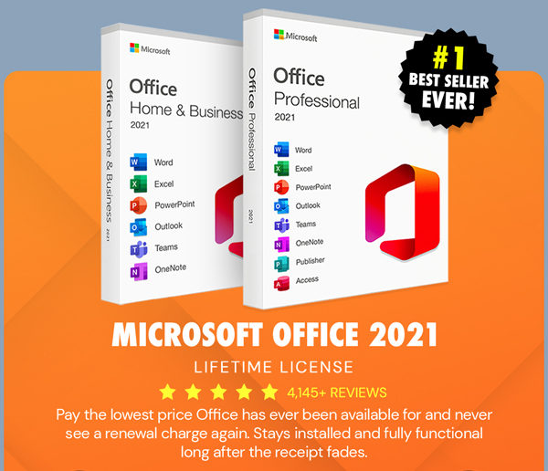 Microsoft Office Professional 2021 for Windows: Lifetime License