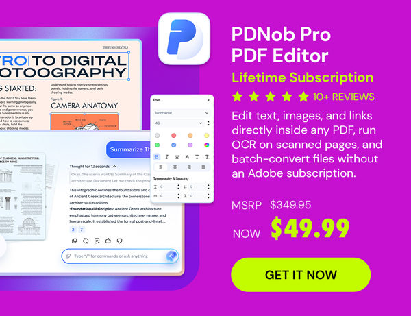 PDNob Pro PDF Editor: Lifetime Subscription