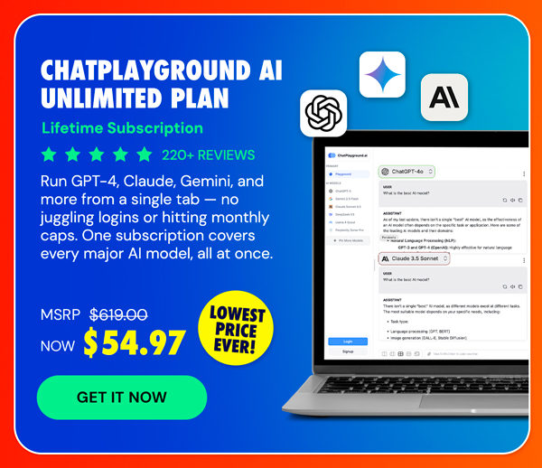 ChatPlayground AI: Lifetime Subscription (Unlimited Plan)