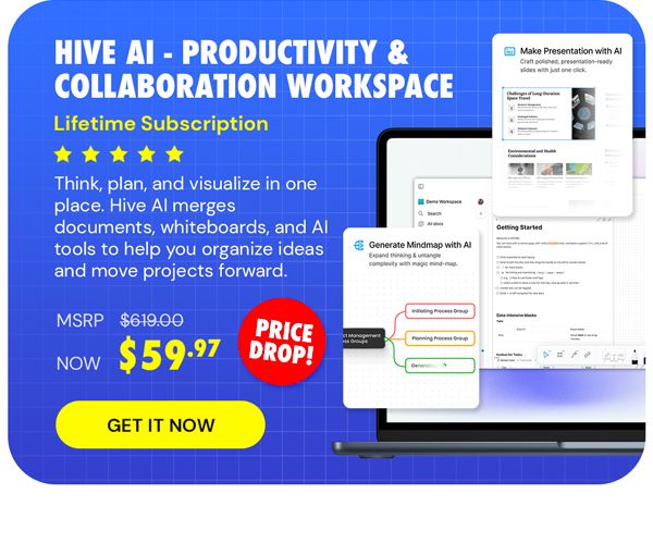 Hive AI - Productivity & Collaboration Workspace: Lifetime Subscription