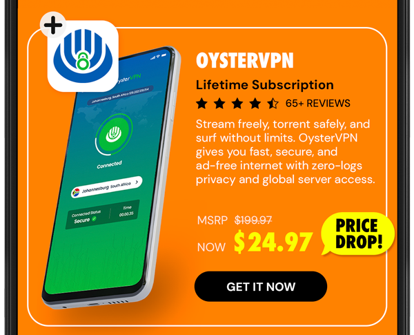 OysterVPN: VPN Lifetime Subscription