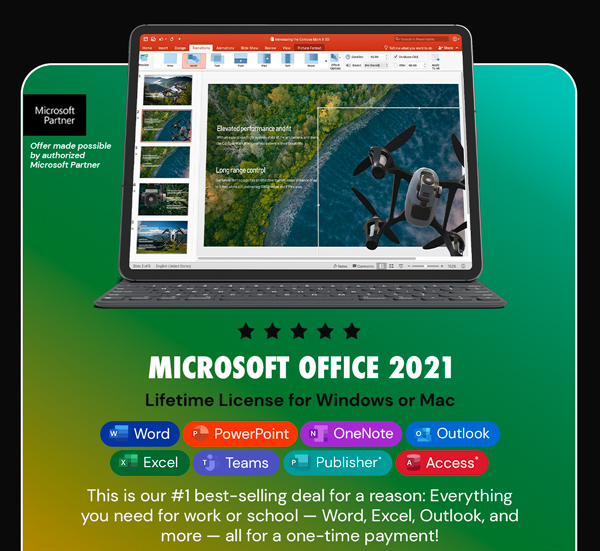 Microsoft Office 2021 for Windows or Mac: Lifetime License