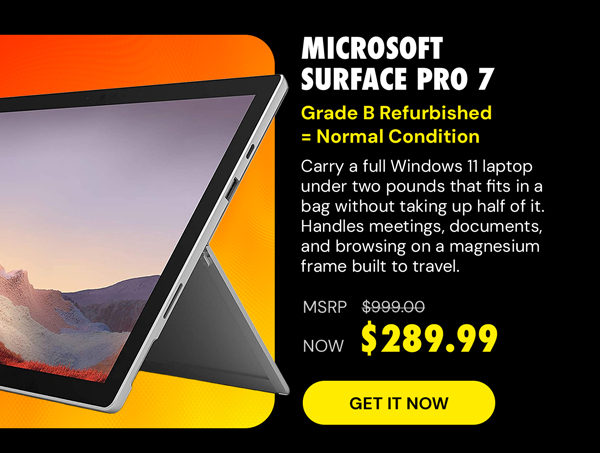 Microsoft Surface Pro 7 (2019) i5 8GB RAM 128GB SSD (Refurbished)