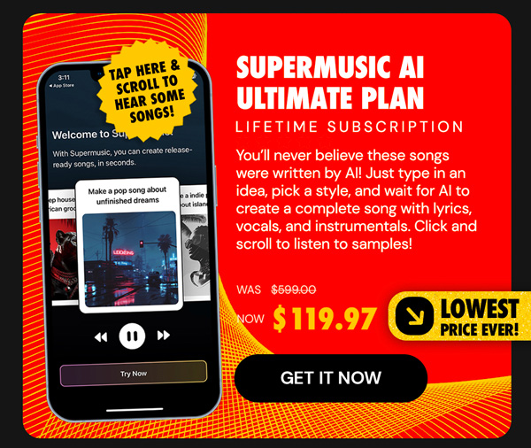 Supermusic AI Ultimate Plan: Lifetime Subscriptions