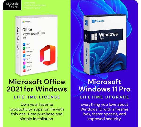 The Ultimate Microsoft Office Professional 2021 for Windows: Lifetime License + Windows 11 Pro Bundle