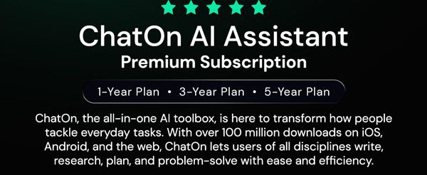 ChatOn AI Assistant Premium Plan: 1-5 Year Subscriptions Available