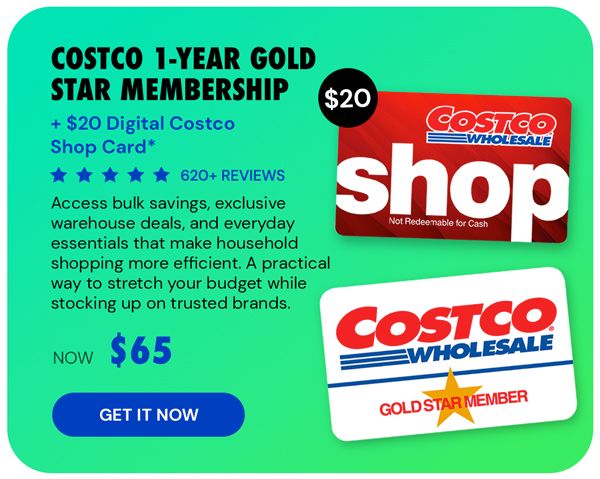 Costco 1-Year Gold Star Membership + $20 Digital Costco Shop Card