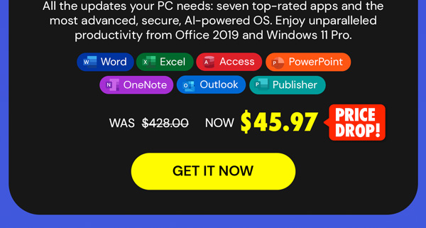 The All-in-One Microsoft Office Pro 2019 for Windows: Lifetime License + Windows 11 Pro Bundle