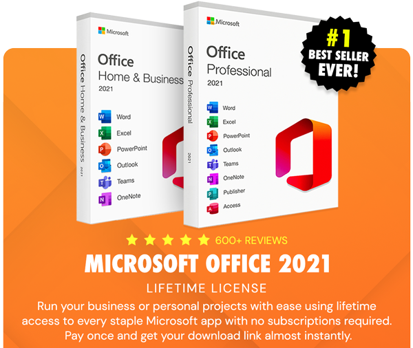Microsoft Office 2021 for Windows or Mac: Lifetime License