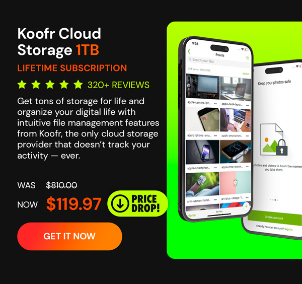 Koofr Cloud Storage: Lifetime Subscription (1TB)